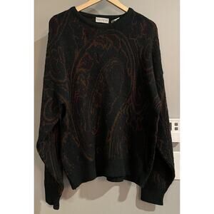 Collectif‎ Sweater Vintage 90s Soft Wool Blend Pullover Crewneck Italian Made XL